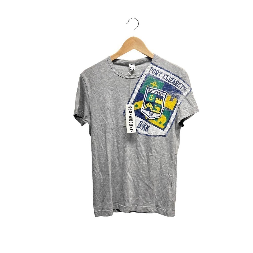 NWT Bikkembergs‎ Port Elizabeth Graphic Tee in Gray Men’s Size Small